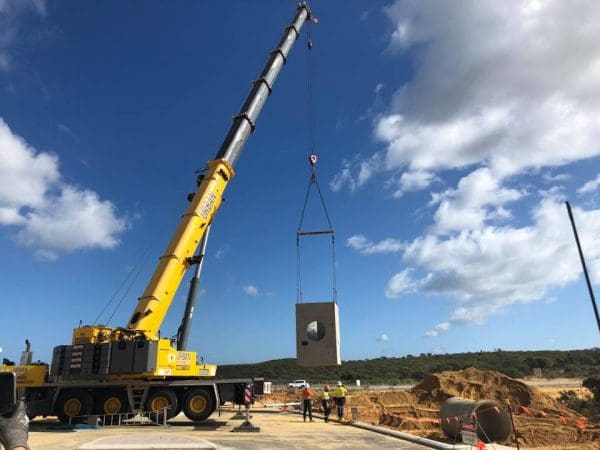 Smartstream Technology installing Eco BITE Gross Pollutant Trap for Stormwater treatment